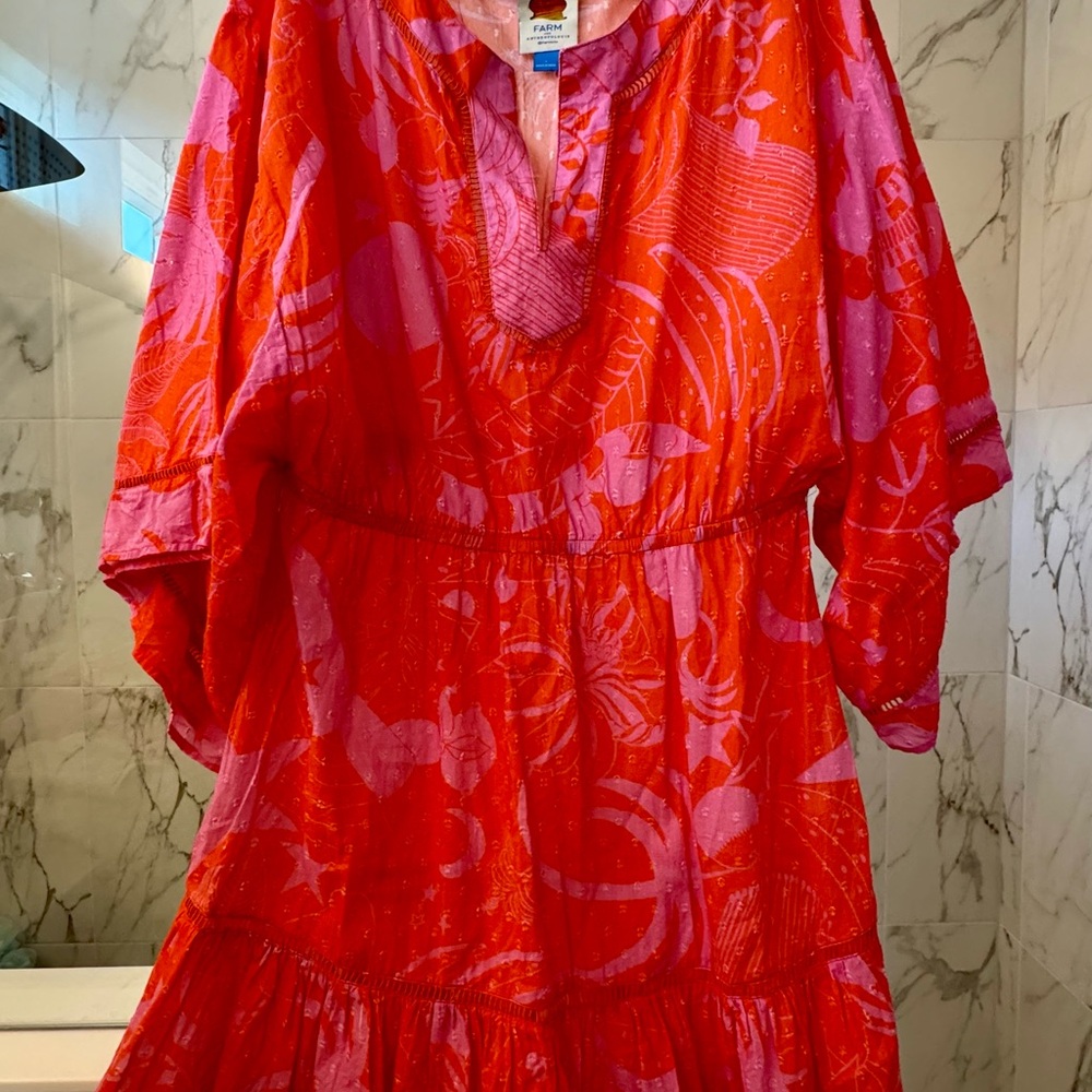 Anthropologie Farm Rio Kaftan Cover-Up Dress